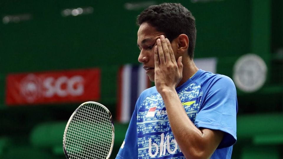 Chico Aura Dwi Wardoyo menjadi harapan Indonesia meraih gelar juara di sektor tunggal putra Macau Open 2019, namun catatan buruk membayanginya di perempatfinal. Copyright: © humas pbsi